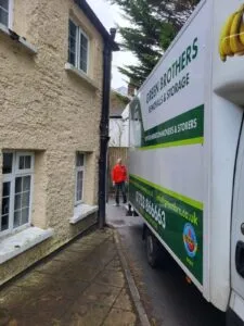 Green Brothers Removals Van at work