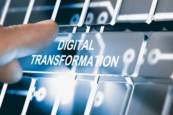 digital transformation with finger