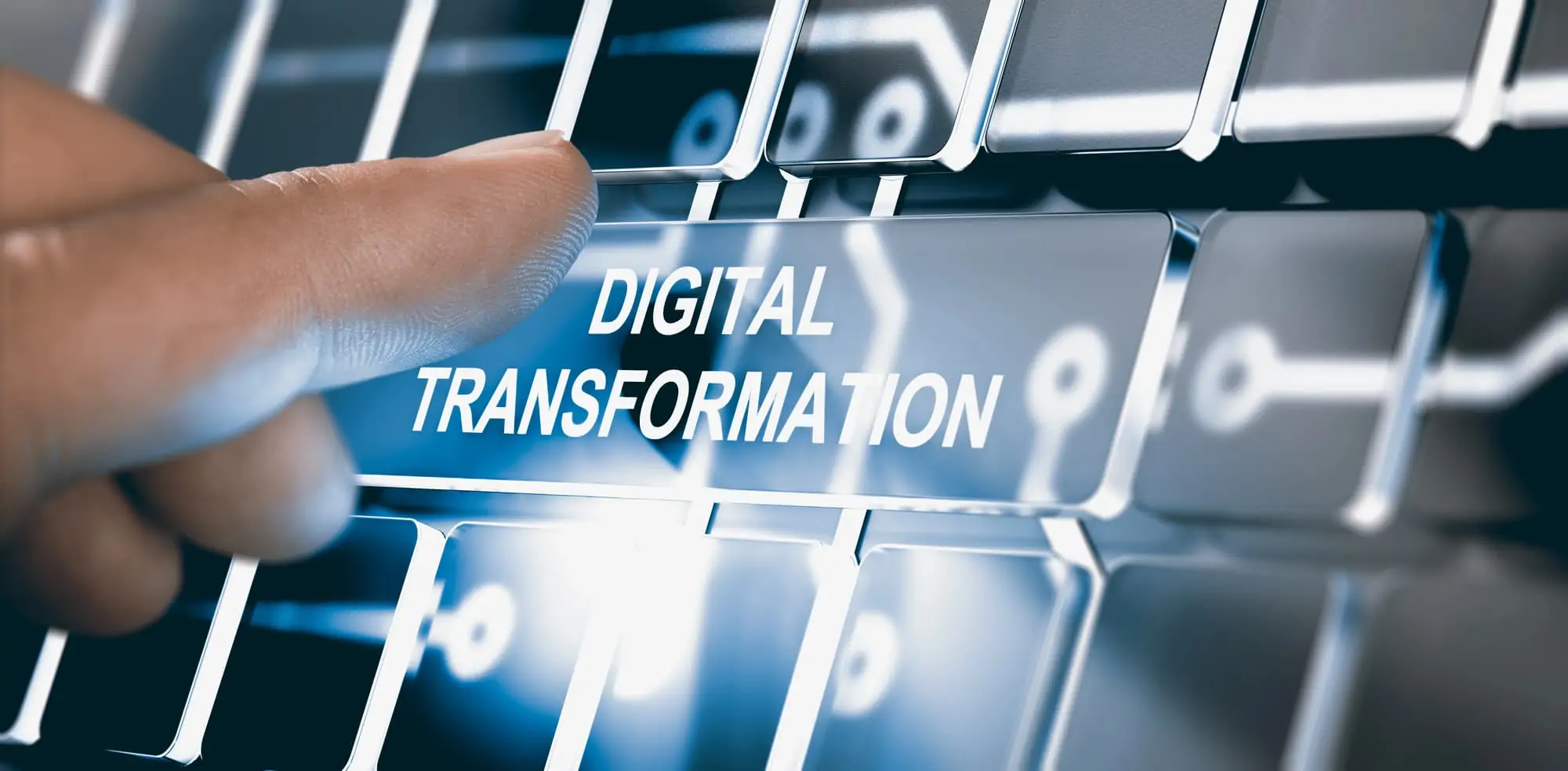 digital transformation with finger