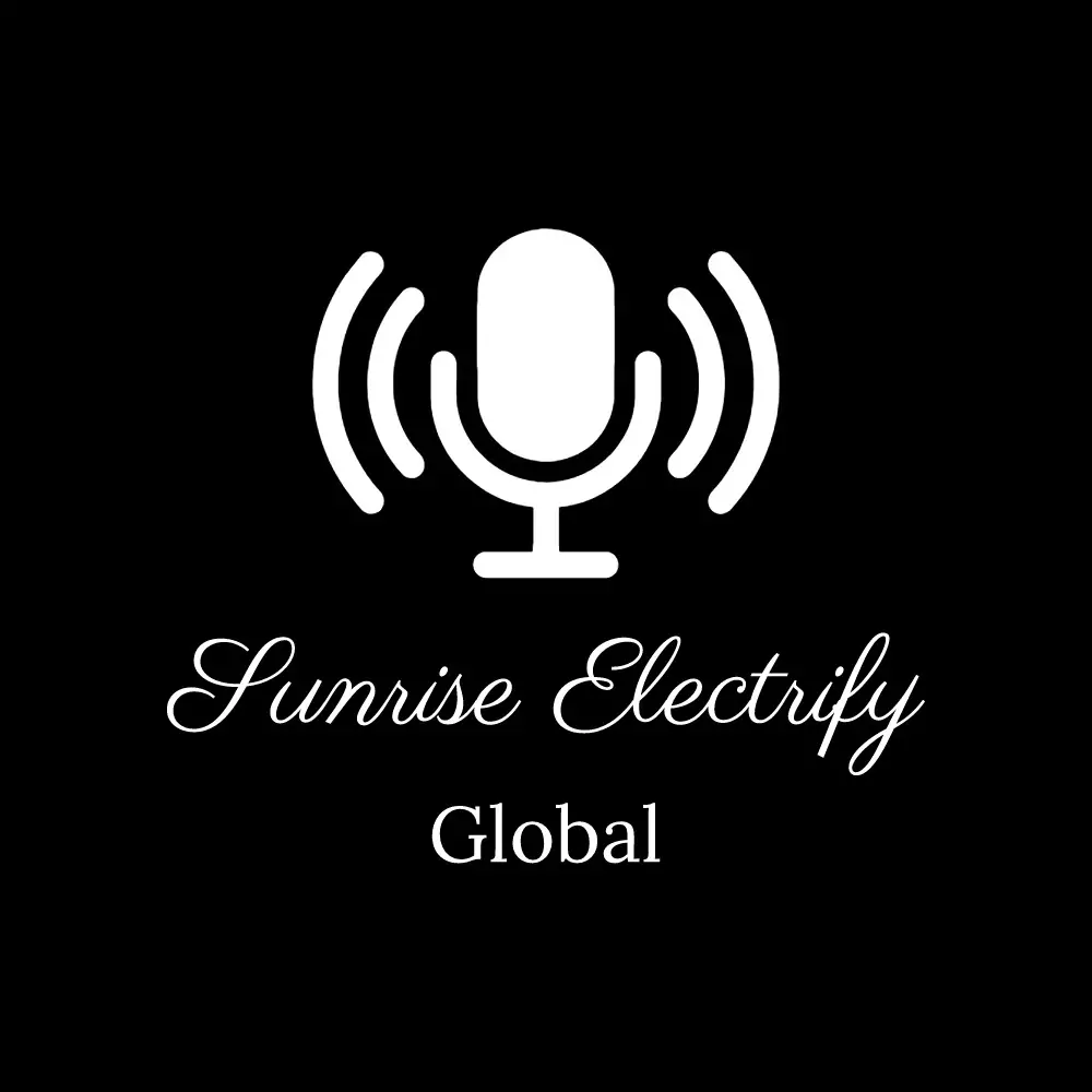 black background with microphone and white text