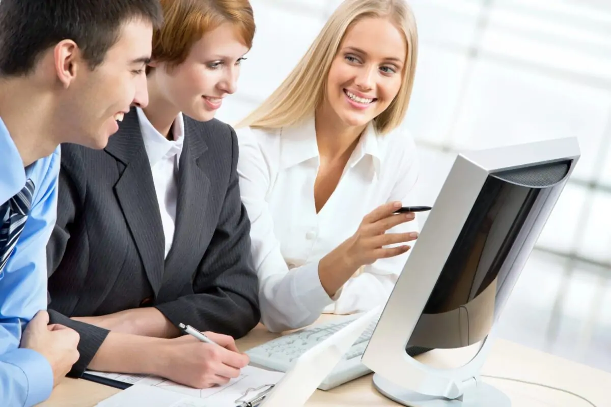 happy business people