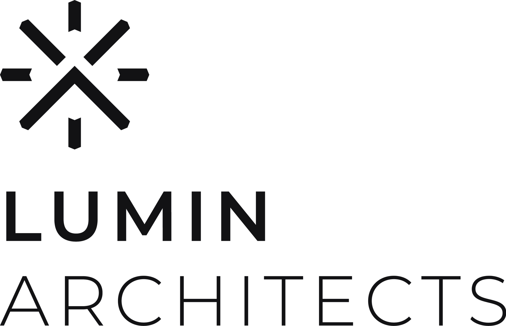 house and sun logo with lumin architects text