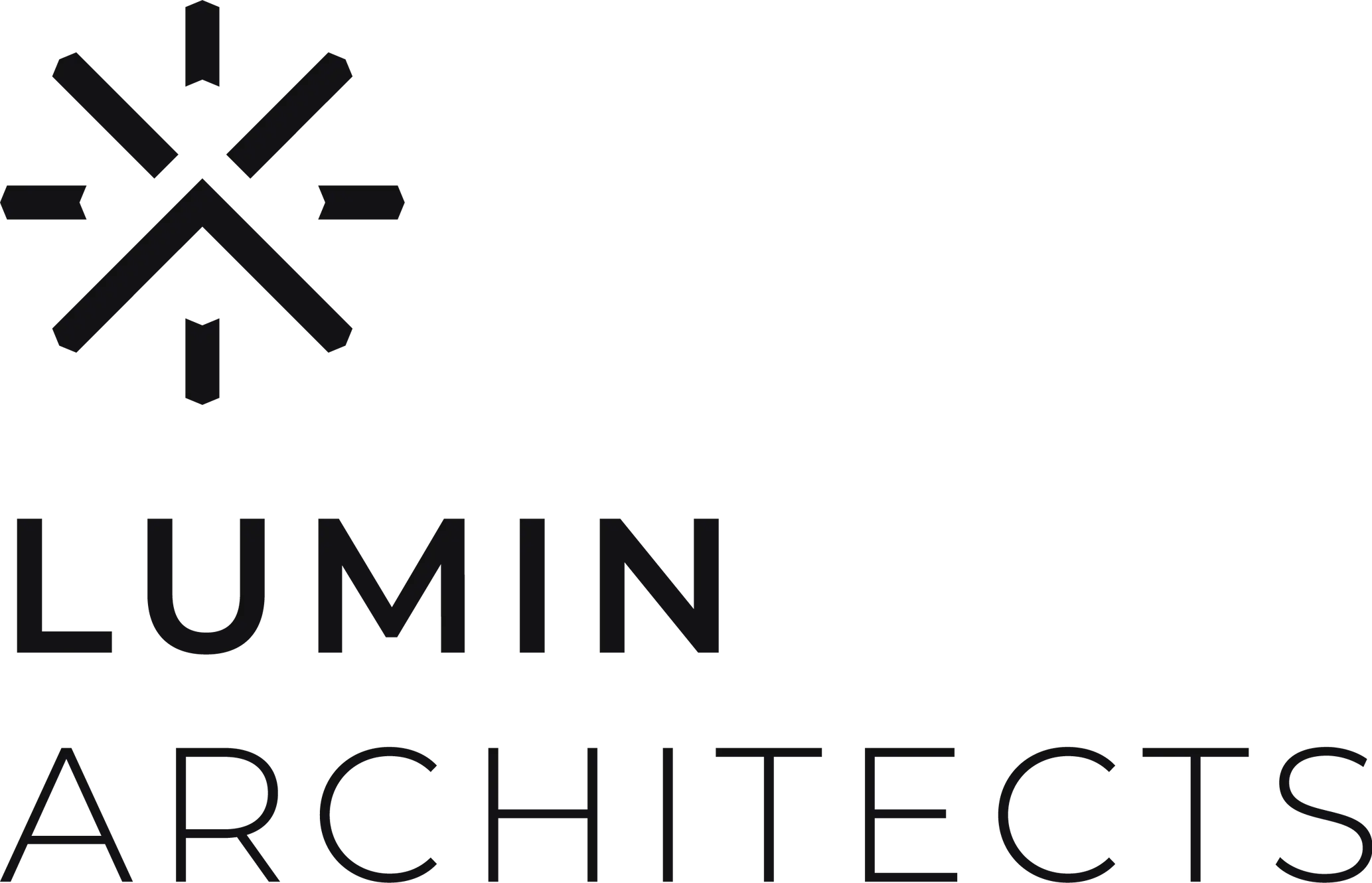house and sun logo with lumin architects text