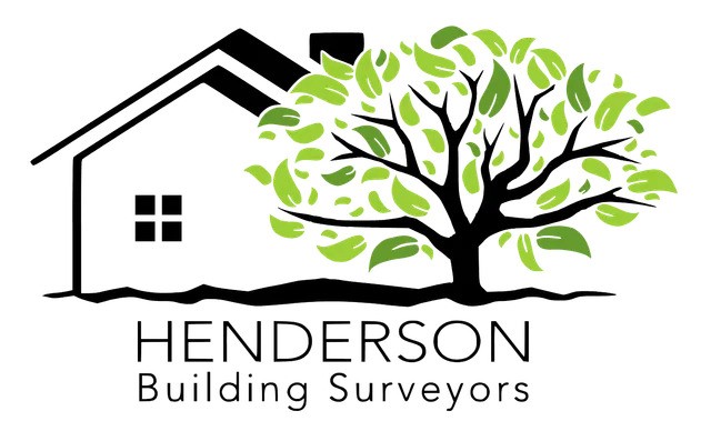 house a tree and text of henderson building surveyors