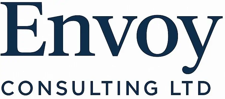 Envoy Consulting Ltd in blue text with whitebackground