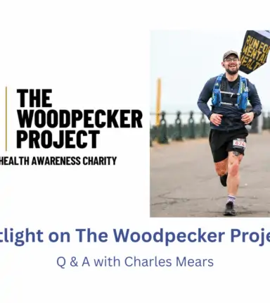 Featured Image of Charles Mears running with his logo