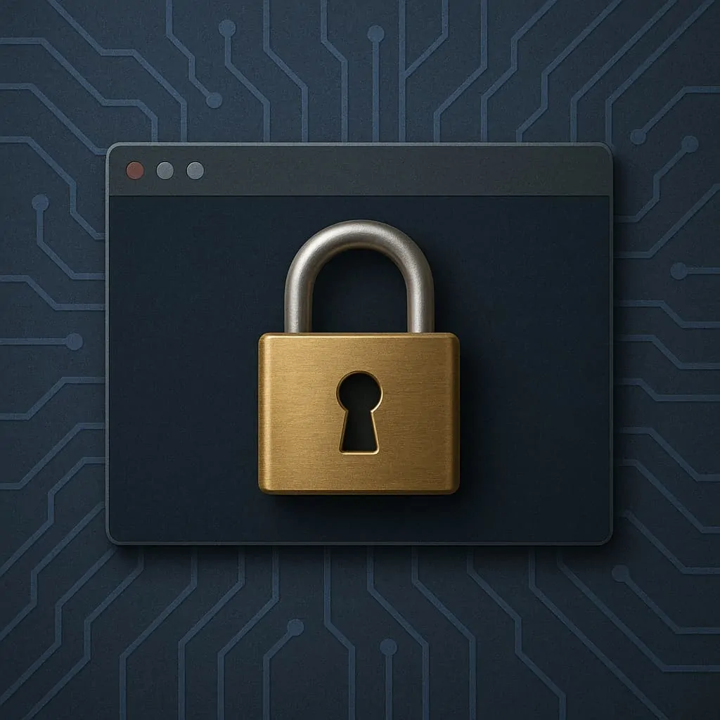 pad lock on a computer screen