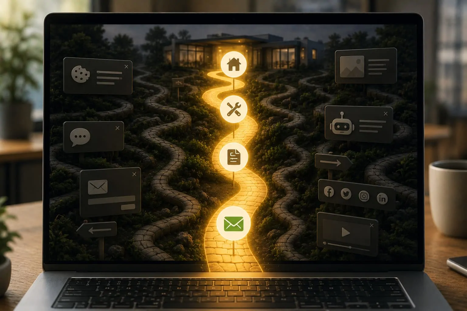 Website with yellow brick road